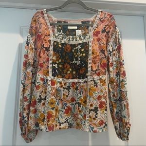 Anthropologie Maeve Floral Blouse